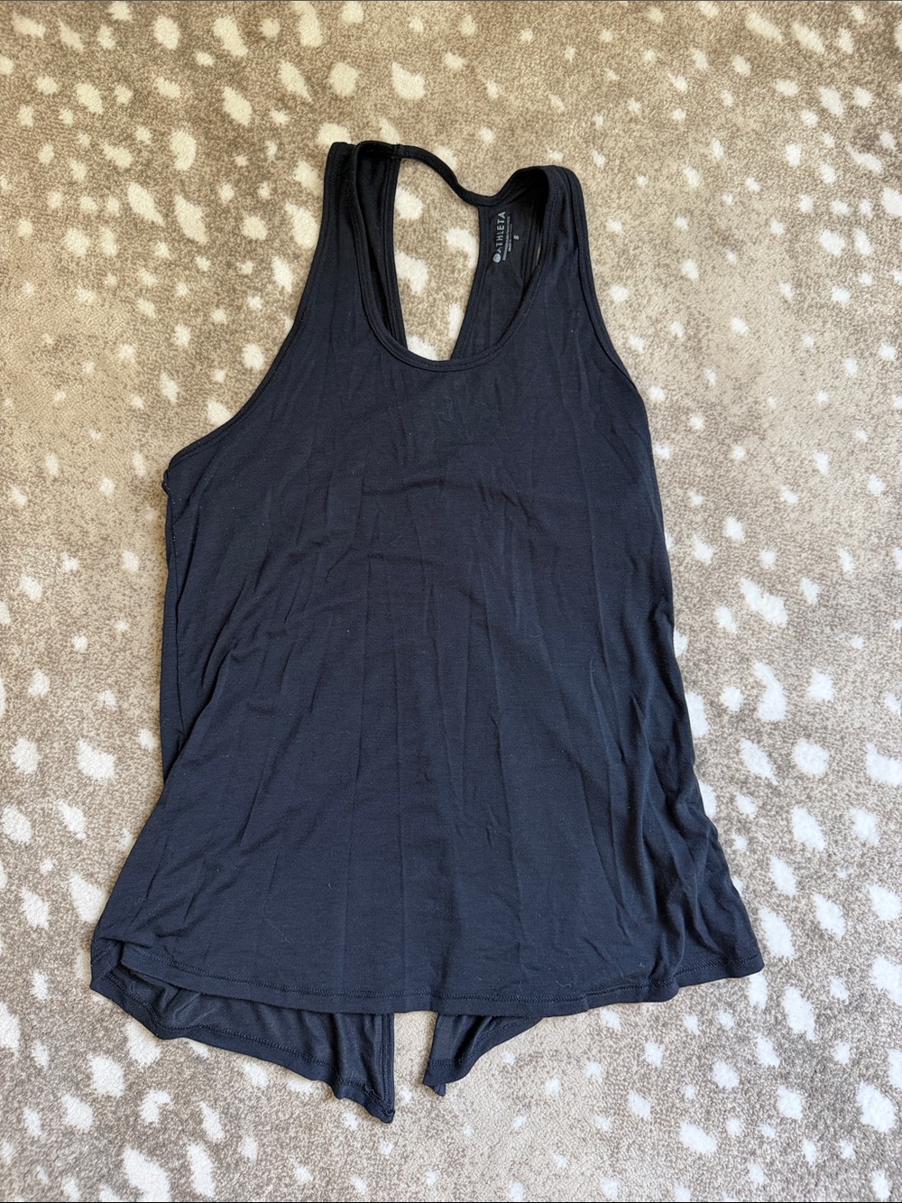 Athleta Black Racerback Tie-Back Tank